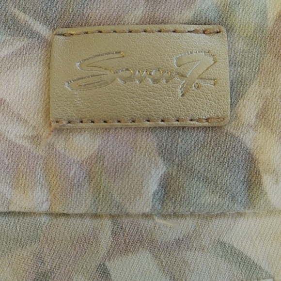 Seven7 High Rise Skinny Tummy Less Floral Pant 10 Cream - Picture 3 of 16